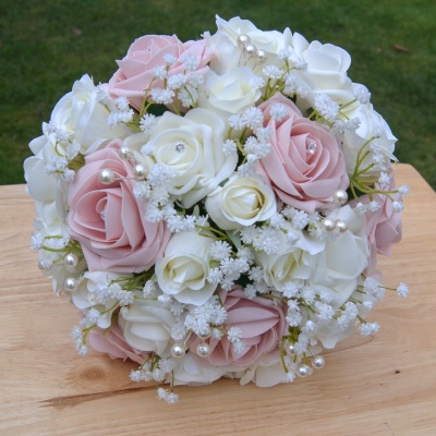 Blush Rose Gypsophila Collection - Brides Bouquet